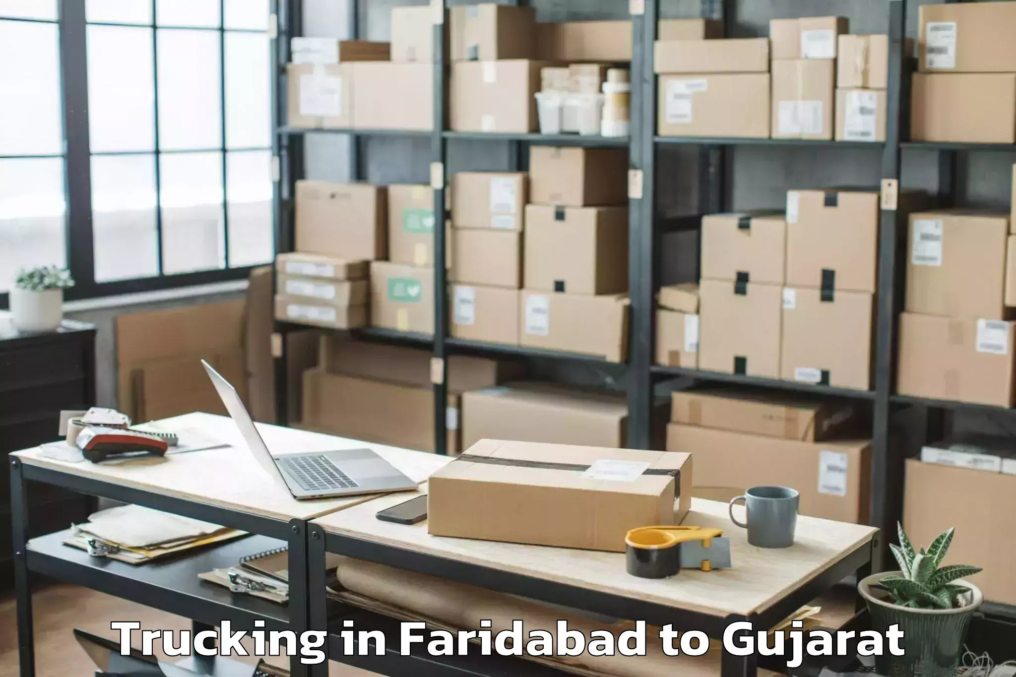 Book Faridabad to Bharuch Trucking Online